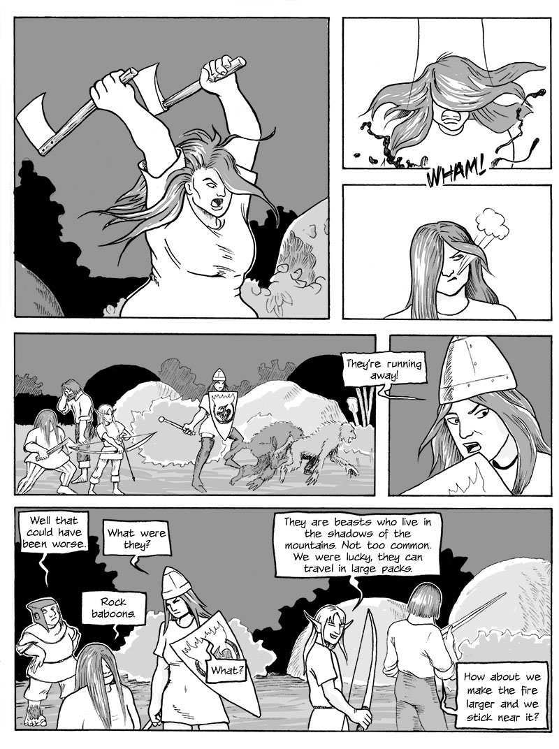 Page 160 – The Baboons are Running Away