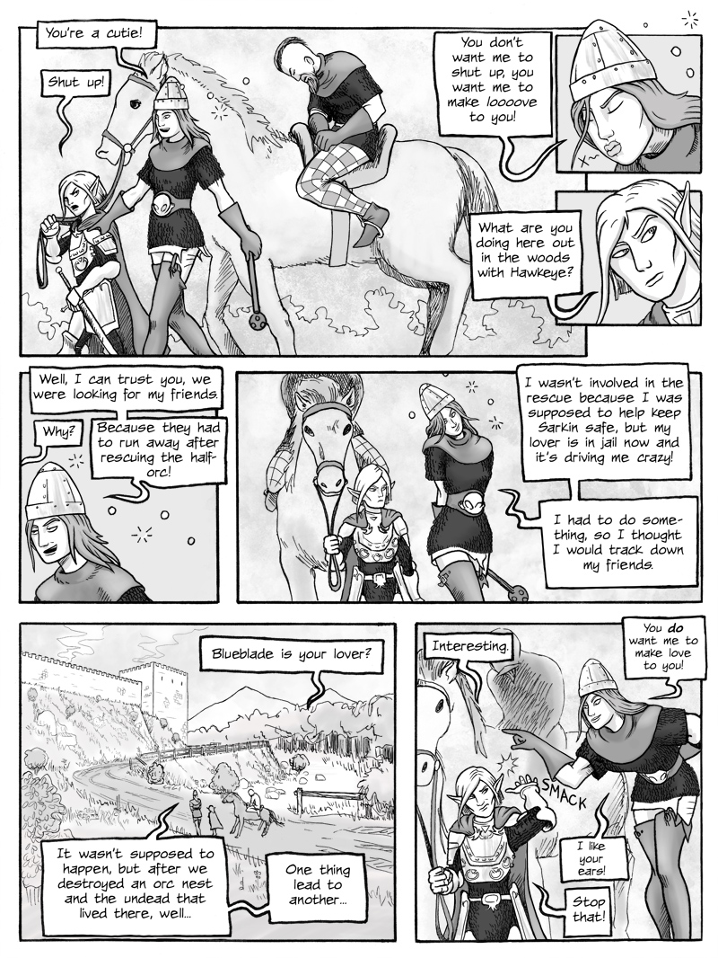 Page 242 – Illerya and the Elven Advisor have a conversation.