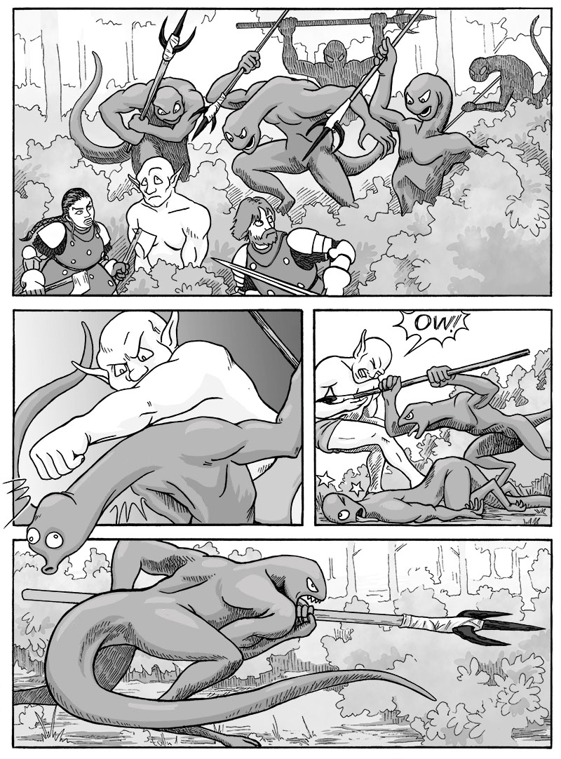 Page 243 – Another Lizard Man Fight
