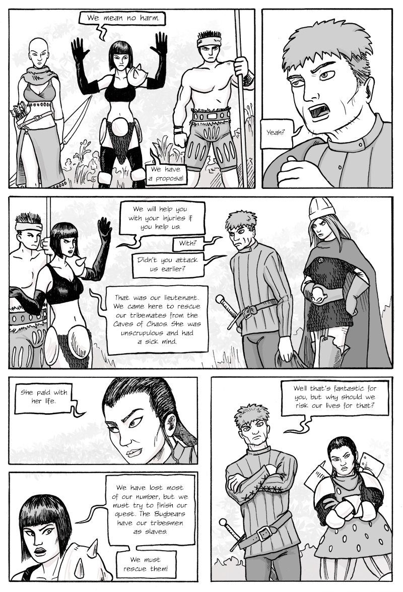 Page 287 – The Party confronts the Bandits.