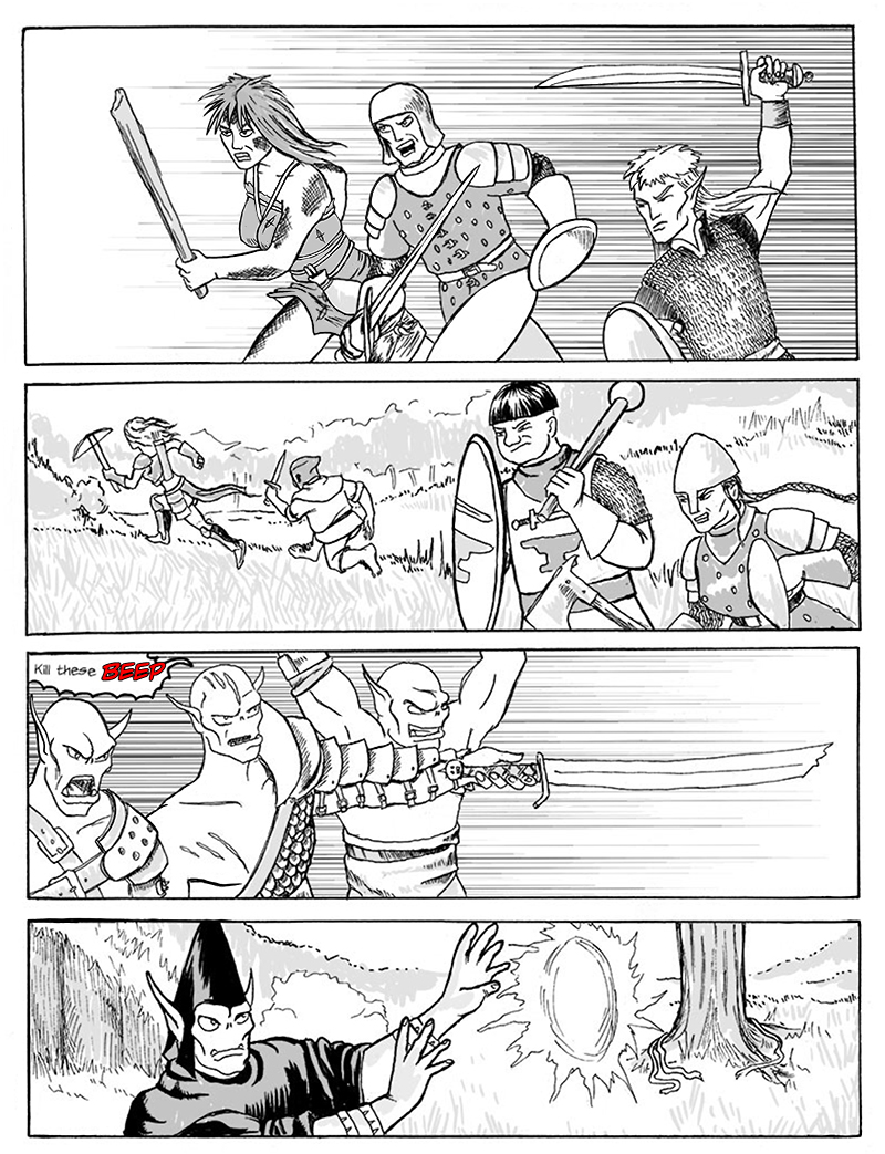 Page 85 – The Fight in Front of the Cave, <p>Part 2