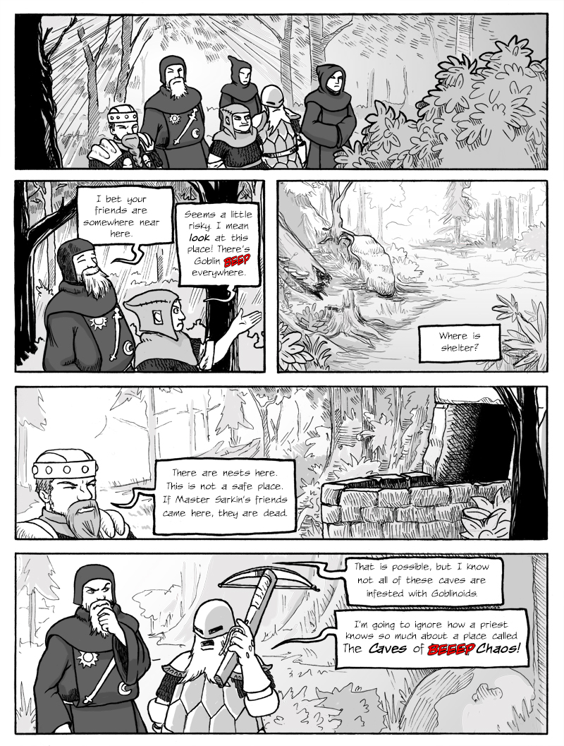 Page 264 – Sarkin’s Party arrives at the Caves of Chaos