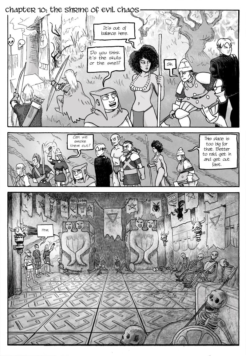 Page 374 – The Party enters the Hall of Skeletons