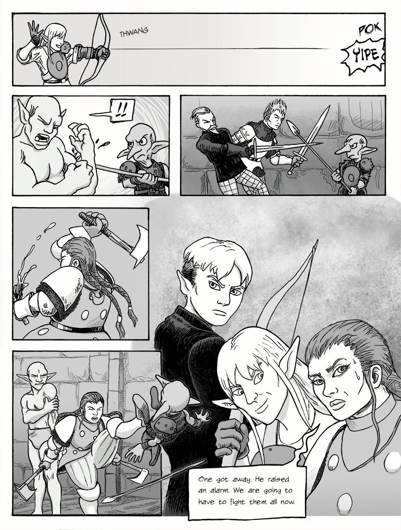 Page 451 – First Wave of Goblins Defeated.