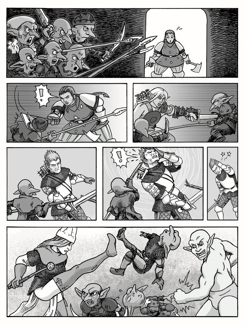 Page 452 – Fighting the second wave of goblins.
